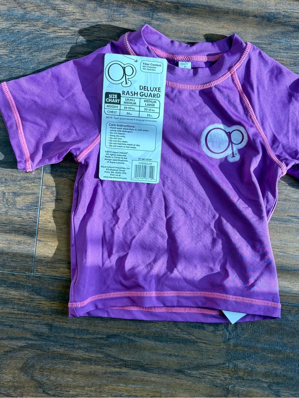 Y2K OP Ocean Pacific NWT UPF 50+ Rash Guard Girls S/M